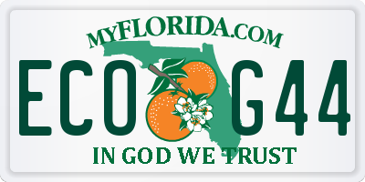 FL license plate ECOG44