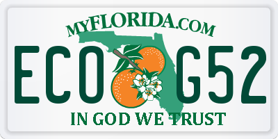 FL license plate ECOG52