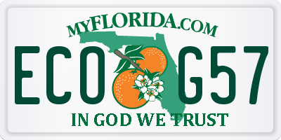 FL license plate ECOG57