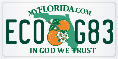 FL license plate ECOG83