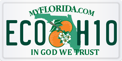 FL license plate ECOH10