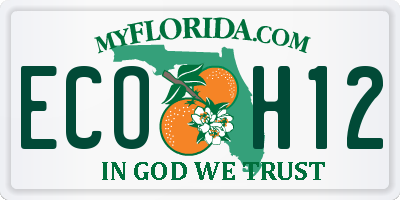 FL license plate ECOH12