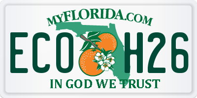 FL license plate ECOH26