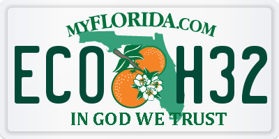 FL license plate ECOH32