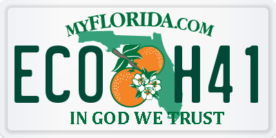FL license plate ECOH41