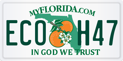 FL license plate ECOH47