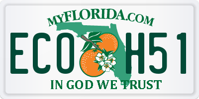 FL license plate ECOH51