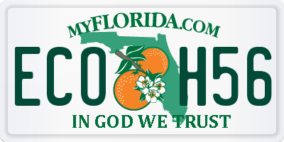 FL license plate ECOH56