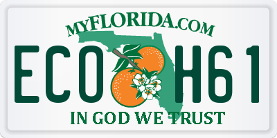 FL license plate ECOH61