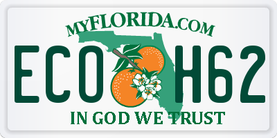 FL license plate ECOH62