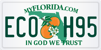 FL license plate ECOH95