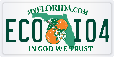 FL license plate ECOI04