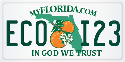 FL license plate ECOI23