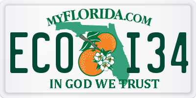FL license plate ECOI34