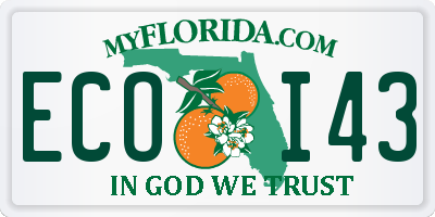 FL license plate ECOI43