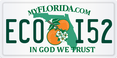 FL license plate ECOI52