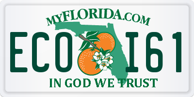 FL license plate ECOI61