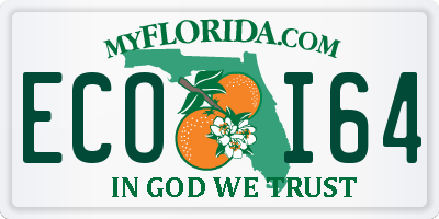 FL license plate ECOI64