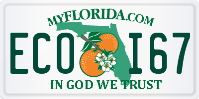 FL license plate ECOI67