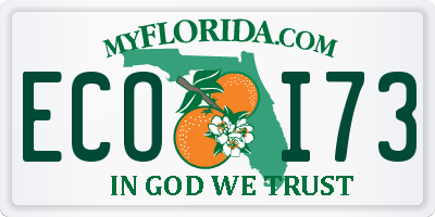 FL license plate ECOI73