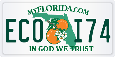 FL license plate ECOI74