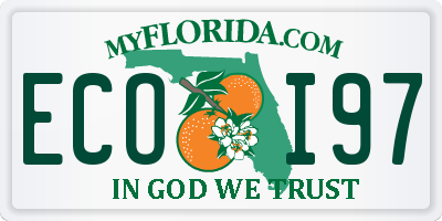 FL license plate ECOI97