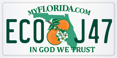FL license plate ECOJ47