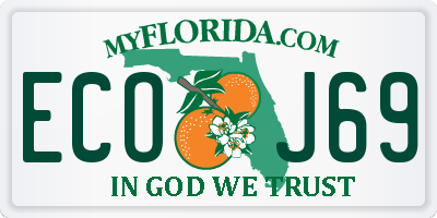 FL license plate ECOJ69