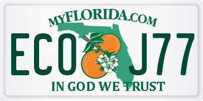 FL license plate ECOJ77