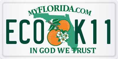 FL license plate ECOK11