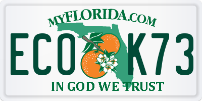 FL license plate ECOK73