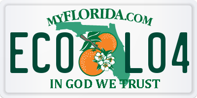 FL license plate ECOL04