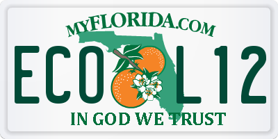 FL license plate ECOL12
