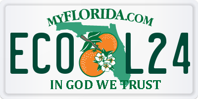 FL license plate ECOL24