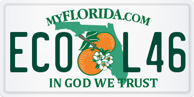 FL license plate ECOL46