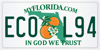 FL license plate ECOL94