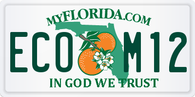 FL license plate ECOM12