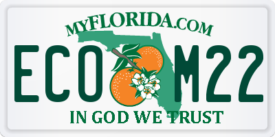 FL license plate ECOM22