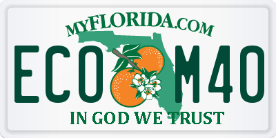 FL license plate ECOM40