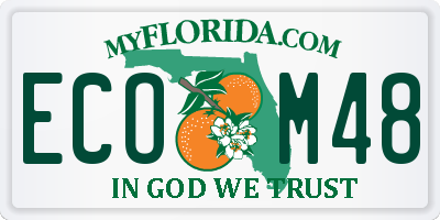 FL license plate ECOM48