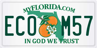 FL license plate ECOM57