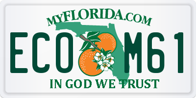 FL license plate ECOM61