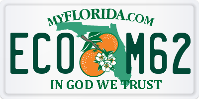 FL license plate ECOM62