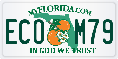 FL license plate ECOM79