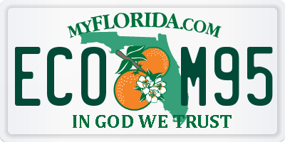 FL license plate ECOM95