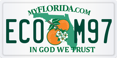 FL license plate ECOM97