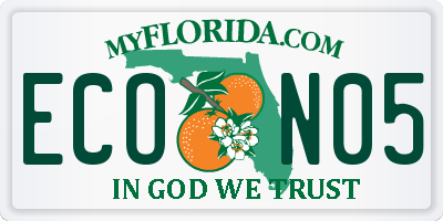 FL license plate ECON05