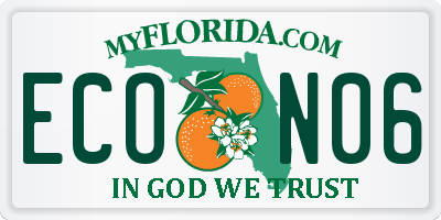 FL license plate ECON06