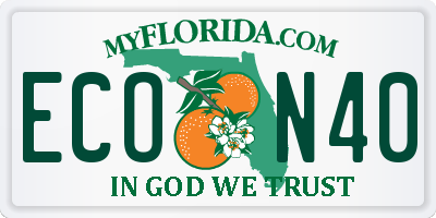 FL license plate ECON40