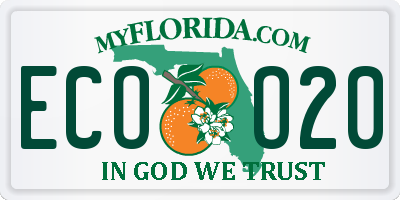 FL license plate ECOO20